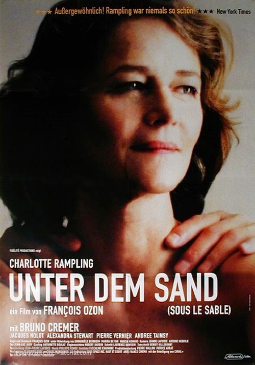 Sous le sable - German Movie Poster