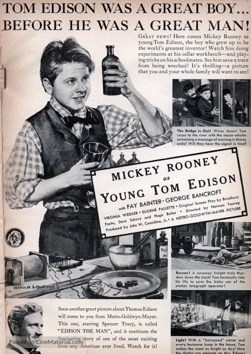 Young Tom Edison - poster