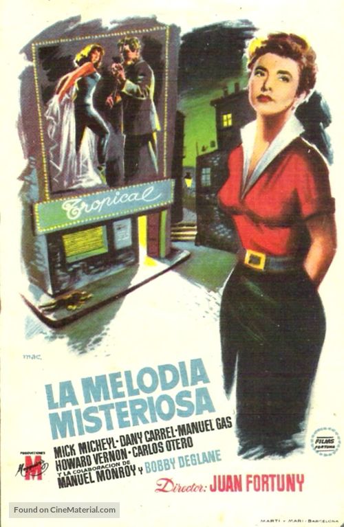 La melod&iacute;a misteriosa - Spanish Movie Poster