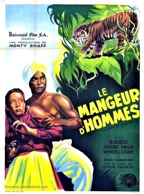 Man-Eater of Kumaon - French Movie Poster