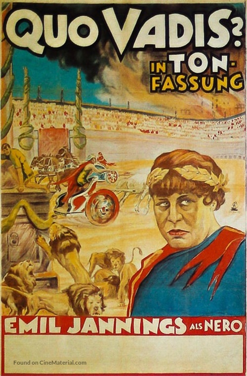 Quo Vadis? - German Movie Poster