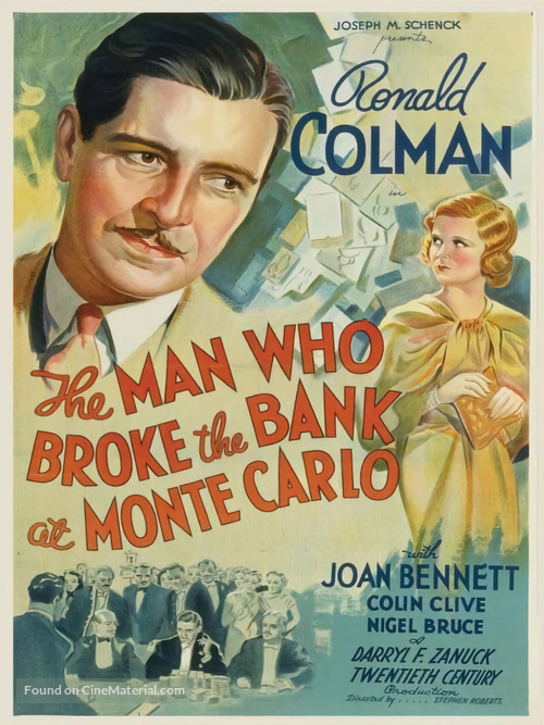 The Man Who Broke the Bank at Monte Carlo - Movie Poster