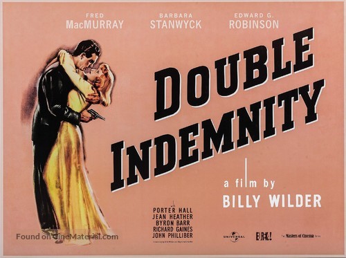 Double Indemnity - British Re-release movie poster