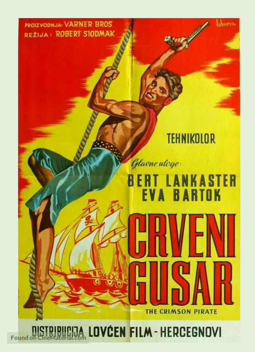 The Crimson Pirate - Yugoslav Movie Poster