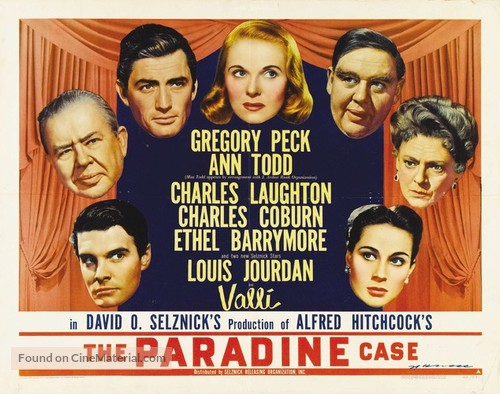 The Paradine Case - Movie Poster