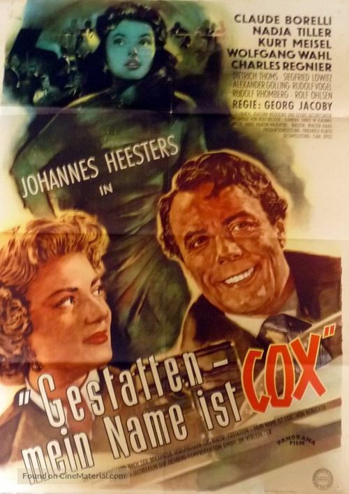 Gestatten, mein Name ist Cox - German Movie Poster