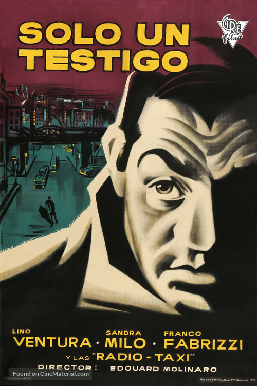 Un t&eacute;moin dans la ville - Spanish Movie Poster