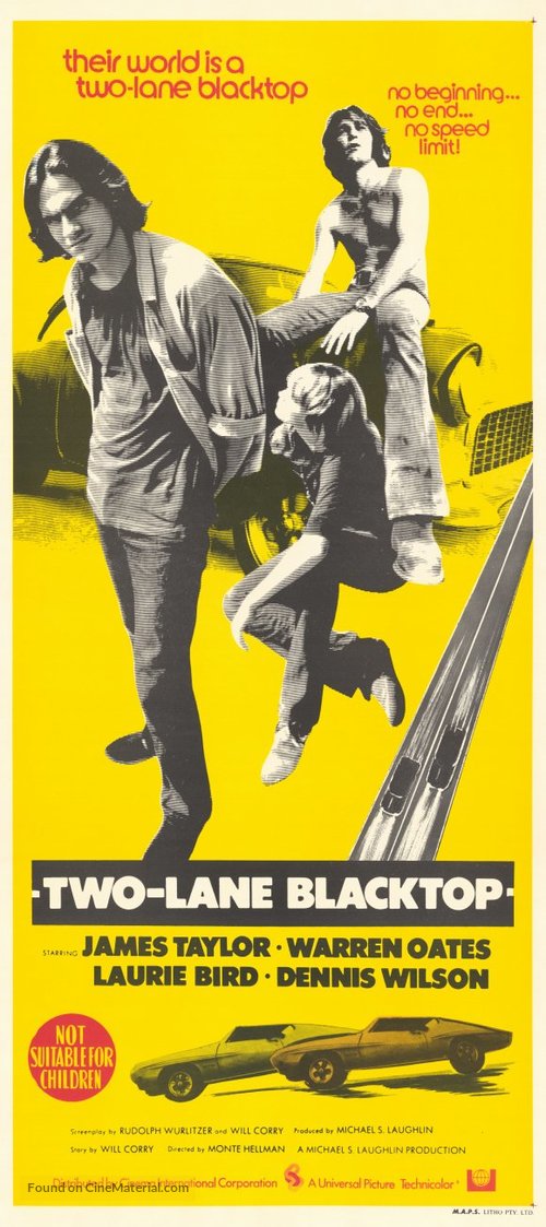 Two-Lane Blacktop - Australian Movie Poster