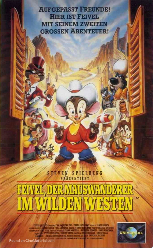 An American Tail: Fievel Goes West - German VHS movie cover