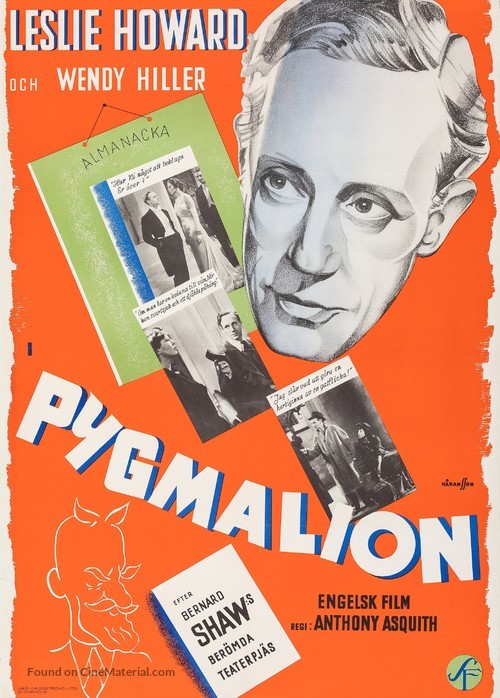 Pygmalion - Swedish Movie Poster