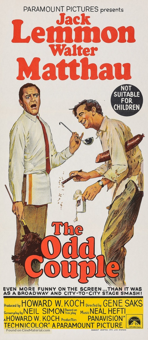 The Odd Couple - Australian Movie Poster