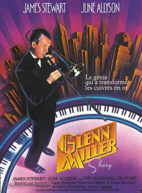 The Glenn Miller Story - French Re-release movie poster