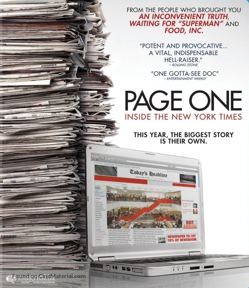 Page One: A Year Inside the New York Times - Blu-Ray movie cover