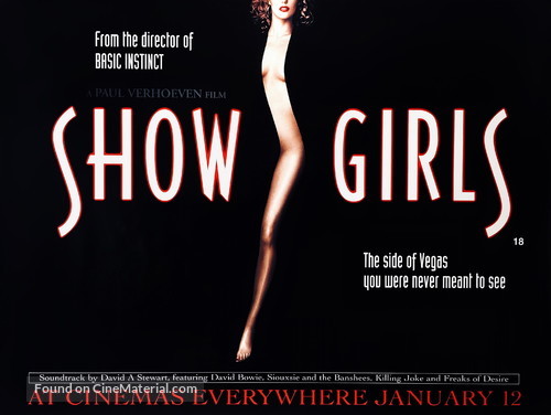 Showgirls - British Movie Poster