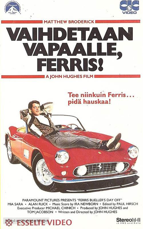 Ferris Bueller&#039;s Day Off - Finnish VHS movie cover