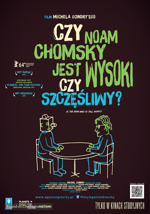 Is the Man Who Is Tall Happy?: An Animated Conversation with Noam Chomsky - Polish Movie Poster