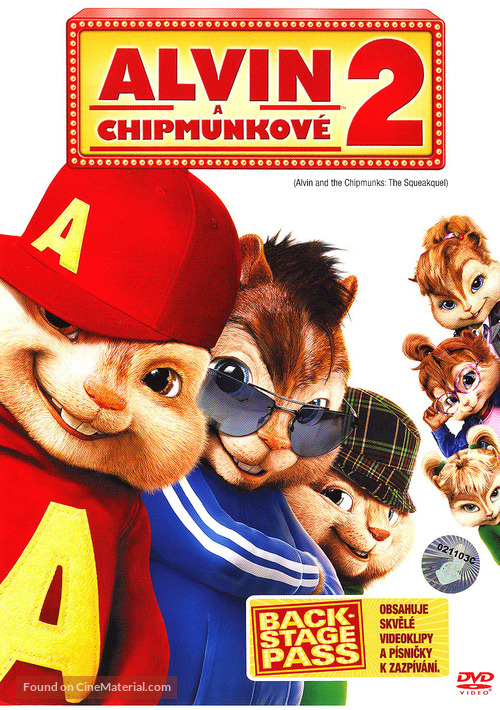 Alvin and the Chipmunks: The Squeakquel - Czech DVD movie cover