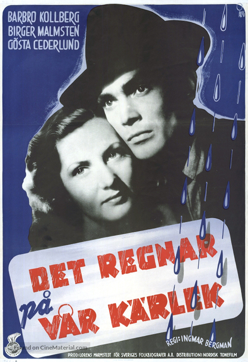 Det regnar p&aring; v&aring;r k&auml;rlek - Swedish Movie Poster