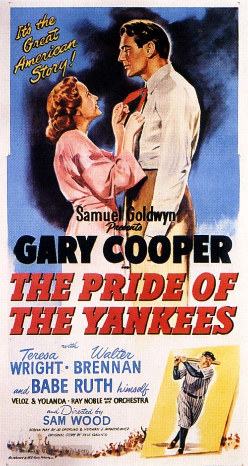 The Pride of the Yankees - Movie Poster