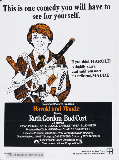 Harold and Maude - British Movie Poster