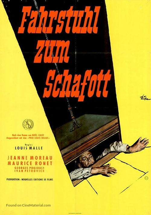 Ascenseur pour l&#039;&eacute;chafaud - German Movie Poster