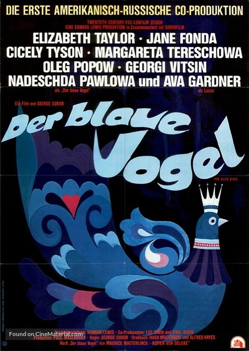The Blue Bird - German Movie Poster