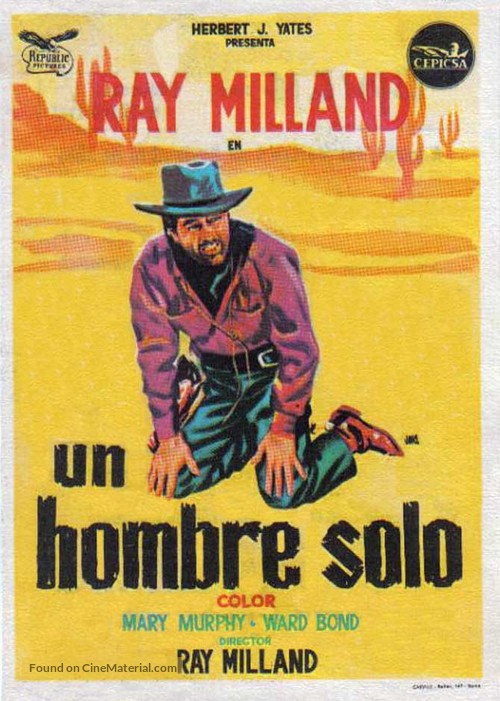 A Man Alone - Spanish Movie Poster