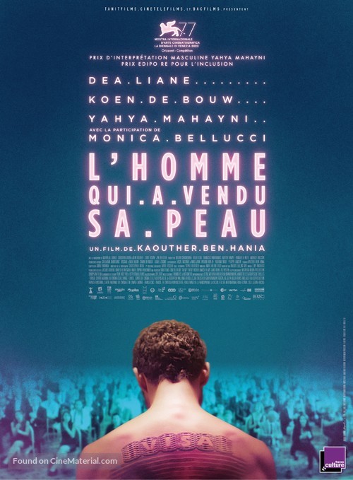 The Man Who Sold His Skin - French Movie Poster