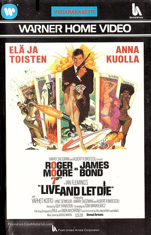 Live And Let Die - Finnish VHS movie cover