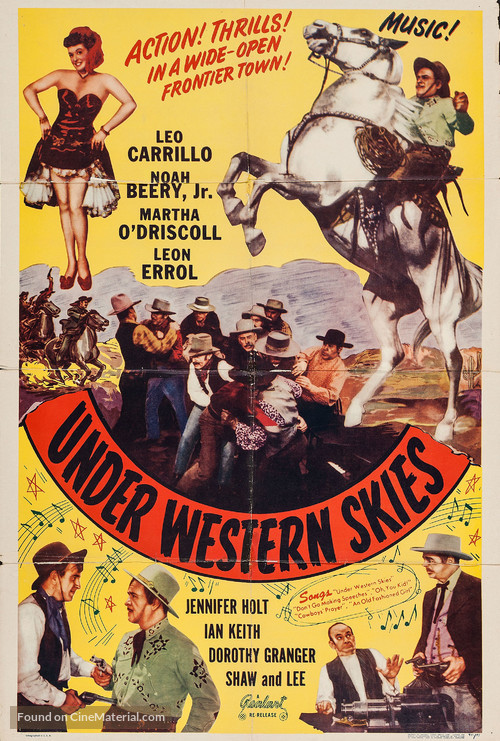 Under Western Skies - Re-release movie poster