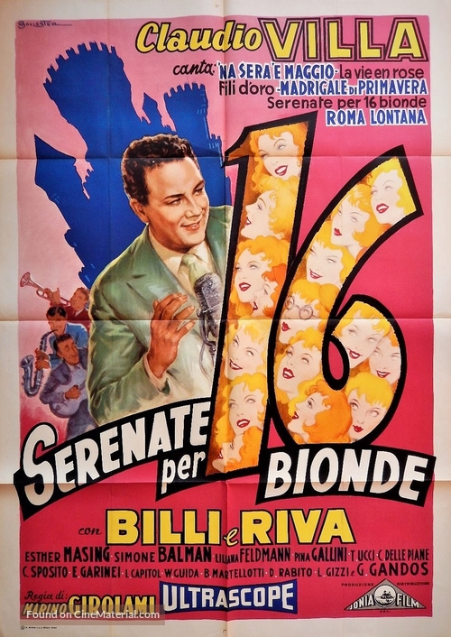 Serenata per sedici bionde - Italian Movie Poster