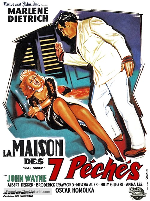 Seven Sinners - French Movie Poster