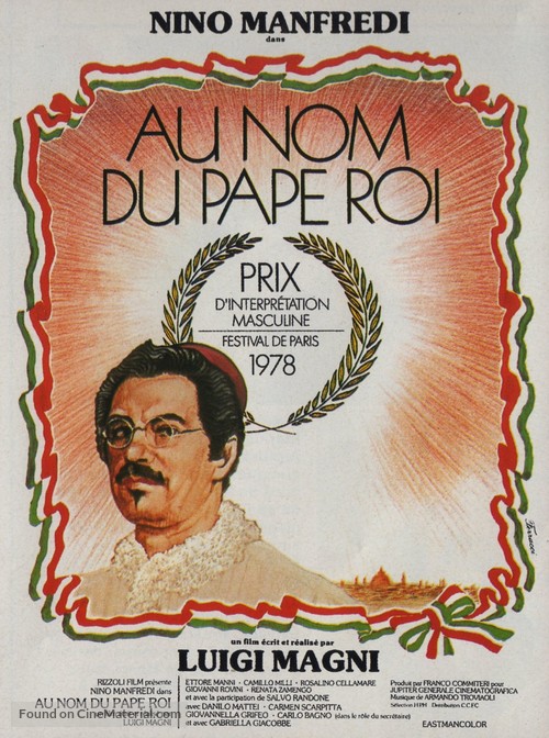 In nome del papa re - French Movie Poster