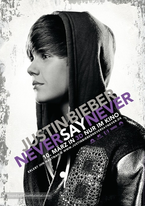 Justin Bieber: Never Say Never - German Movie Poster