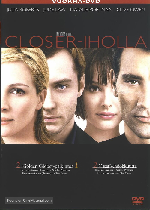 Closer - Finnish DVD movie cover