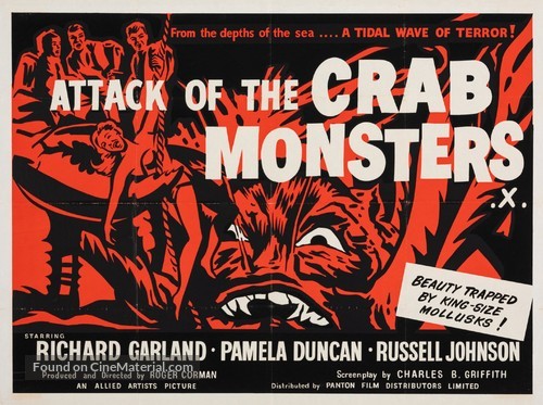 Attack of the Crab Monsters - British Movie Poster