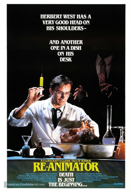 Re-Animator (1985) advance movie poster