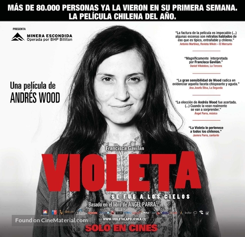 Violeta se fue a los cielos - Chilean Movie Poster