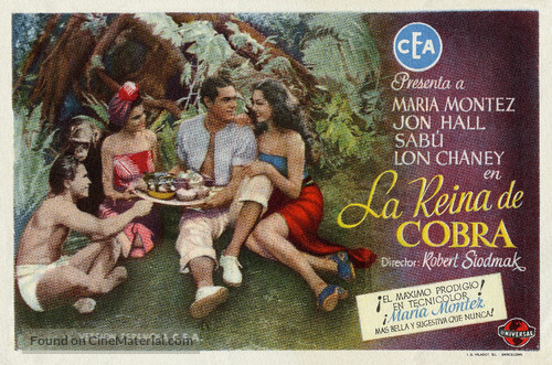 Cobra Woman - Spanish Movie Poster