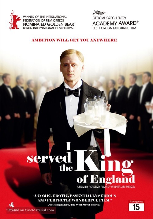 Obsluhoval jsem anglick&egrave;ho kr&aacute;le - Norwegian DVD movie cover