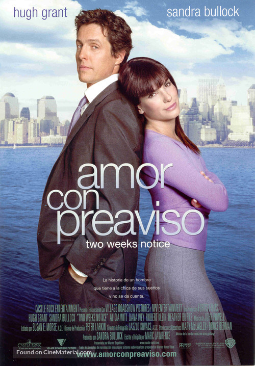 Two Weeks Notice - Spanish Movie Poster