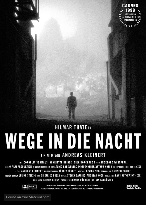 Wege in die Nacht - German poster