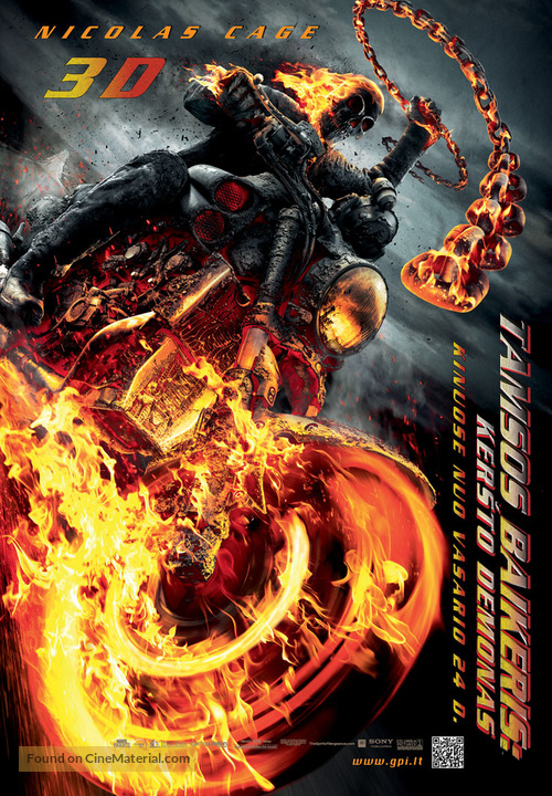 Ghost Rider: Spirit of Vengeance - Lithuanian Movie Poster