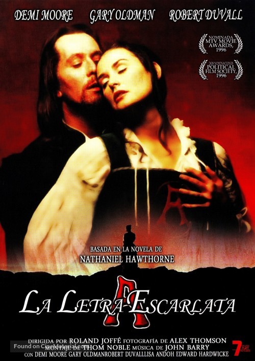 The Scarlet Letter - Spanish DVD movie cover