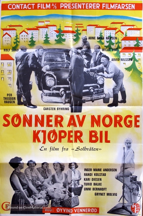 S&oslash;nner av Norge kj&oslash;per bil - Norwegian Movie Poster