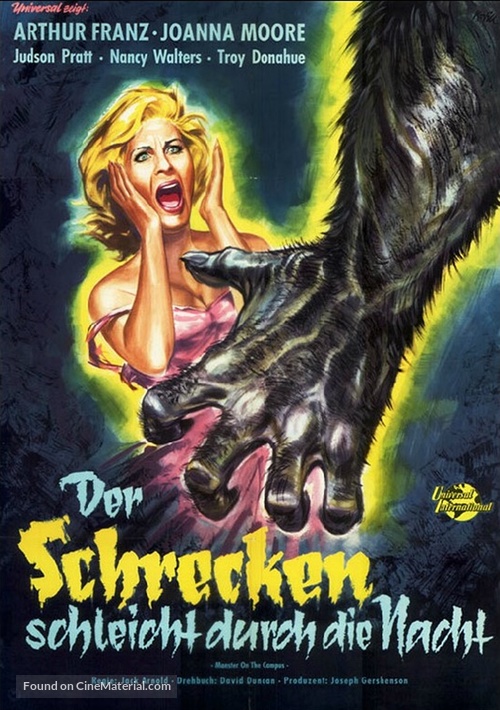 Monster on the Campus - German Movie Poster
