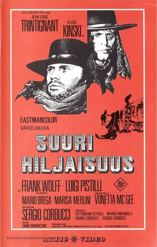 Il grande silenzio - Finnish VHS movie cover