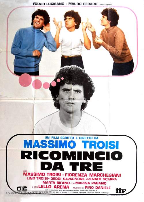 Ricomincio da tre - Italian Movie Poster