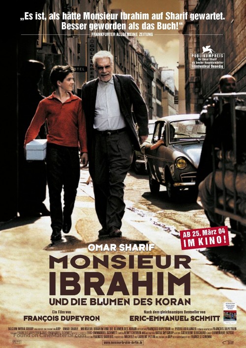 Monsieur Ibrahim et les fleurs du Coran - German Movie Poster