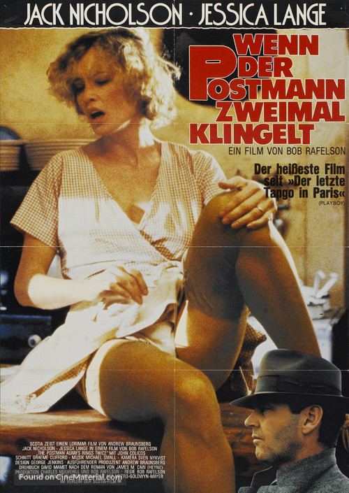 The Postman Always Rings Twice - German Movie Poster